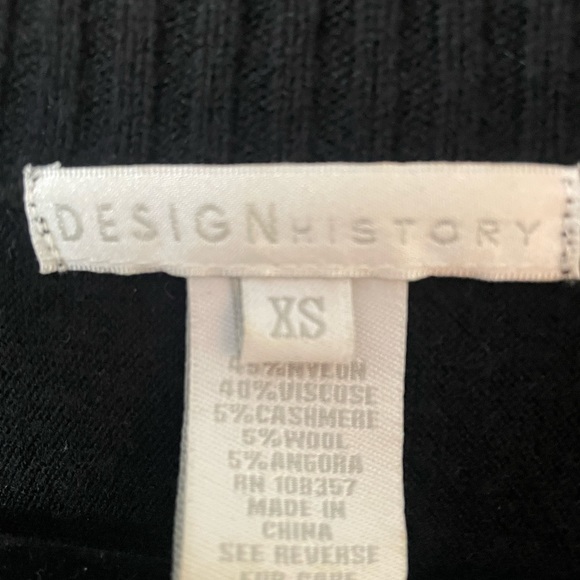 Design History Open Front Black Sweater - Picture 3 of 5